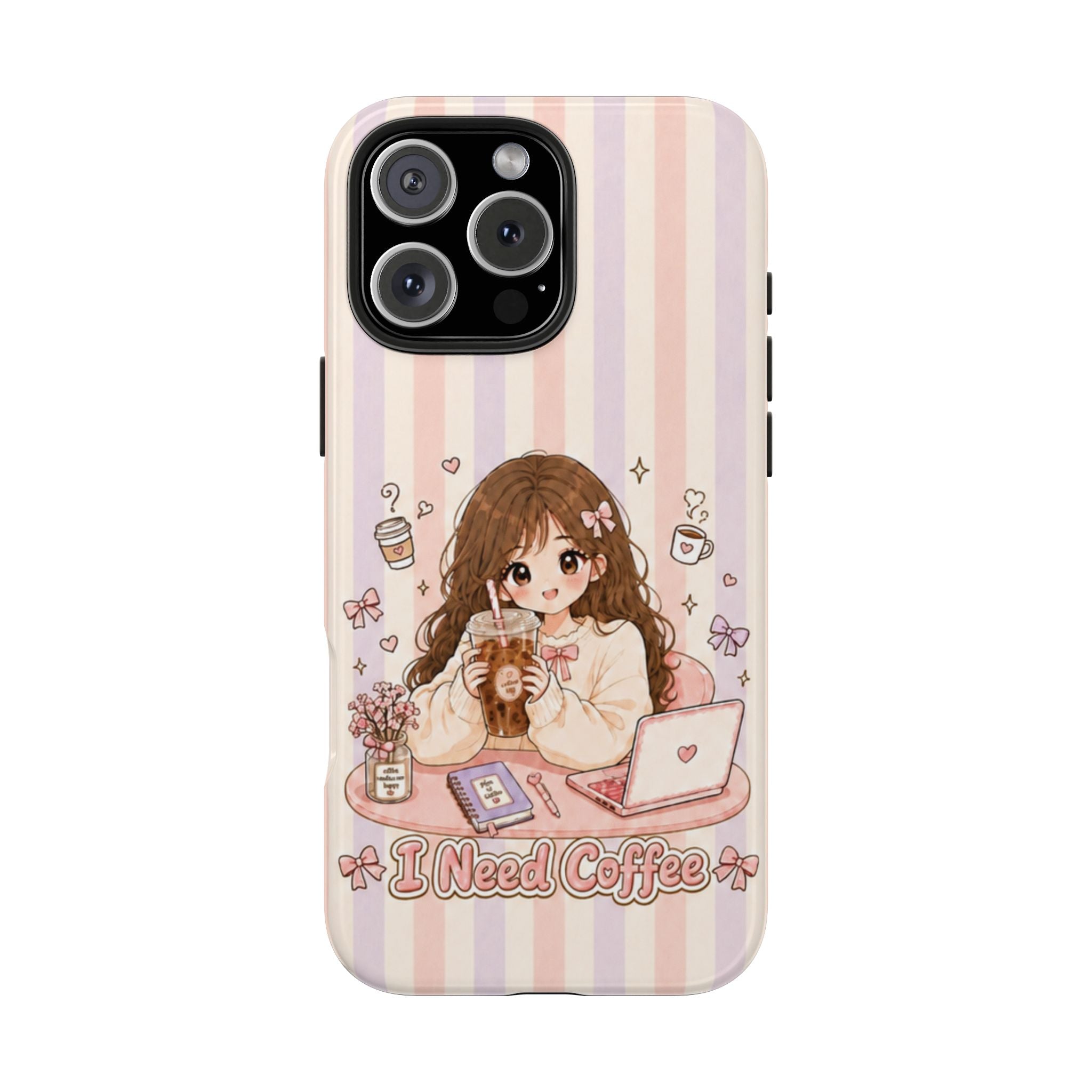 Anime I Need Coffee Tough iPhone Case