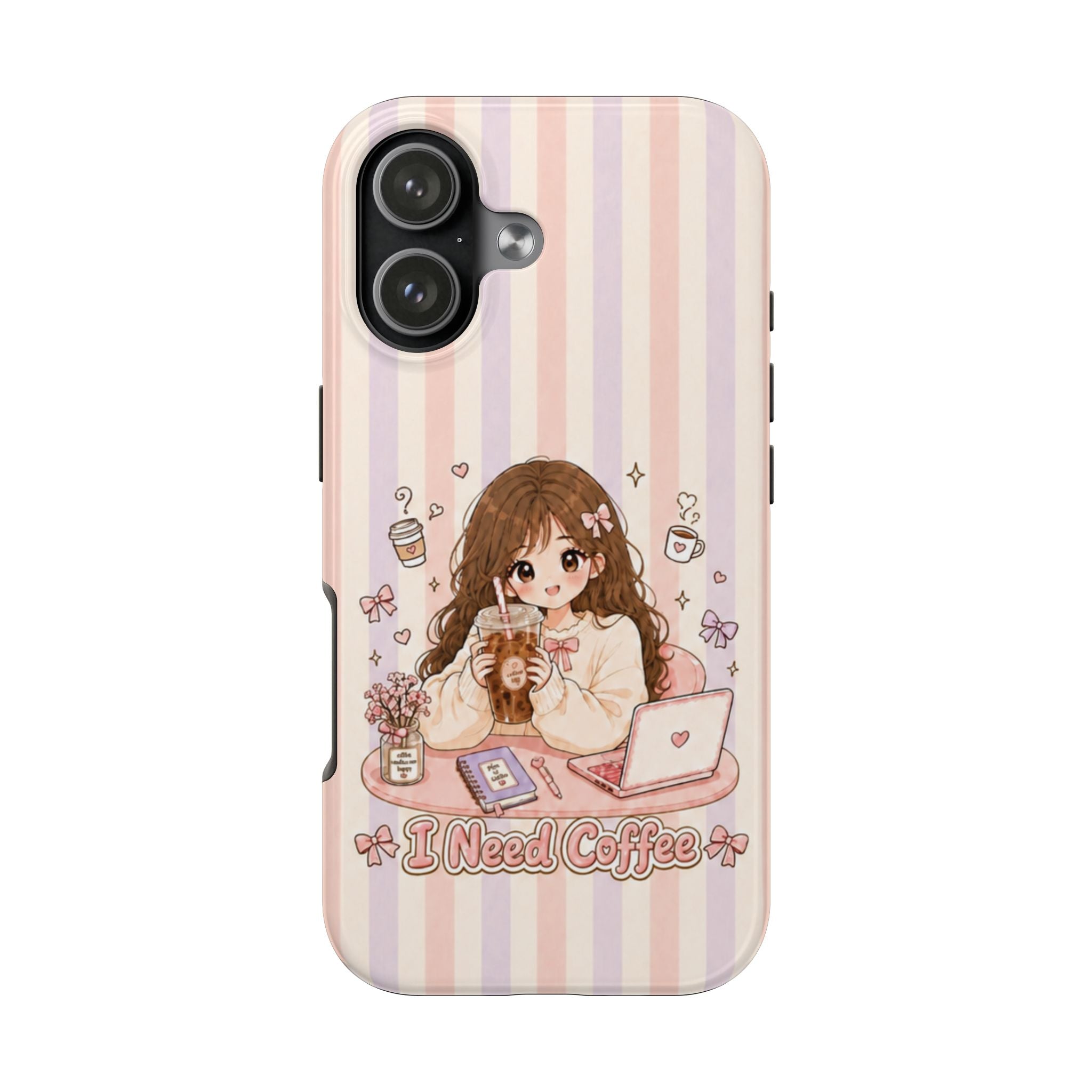 Anime I Need Coffee Tough iPhone Case