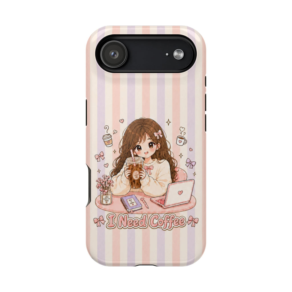 Anime I Need Coffee MagSafe iPhone Case