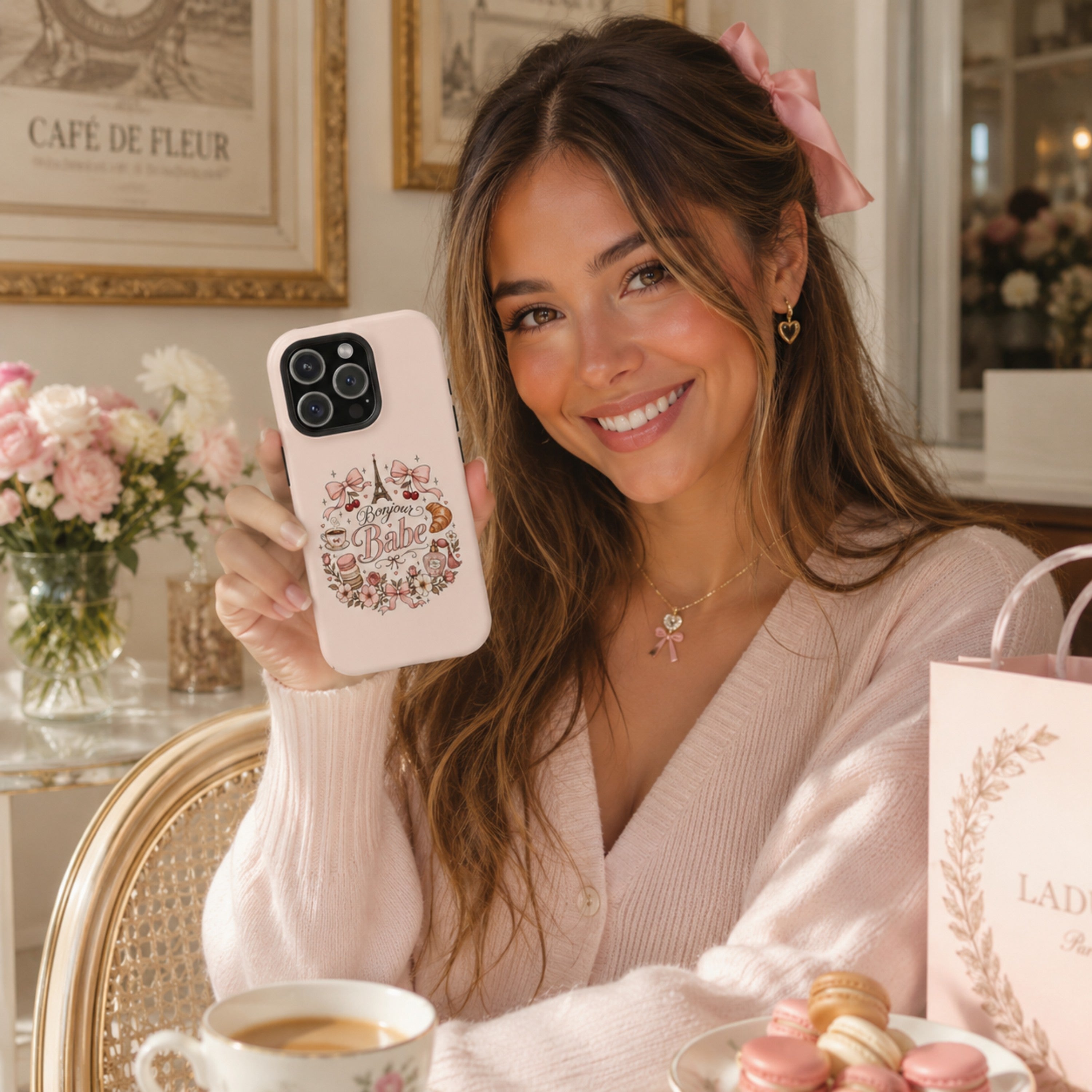 Bonjour Babe Tough iPhone Case