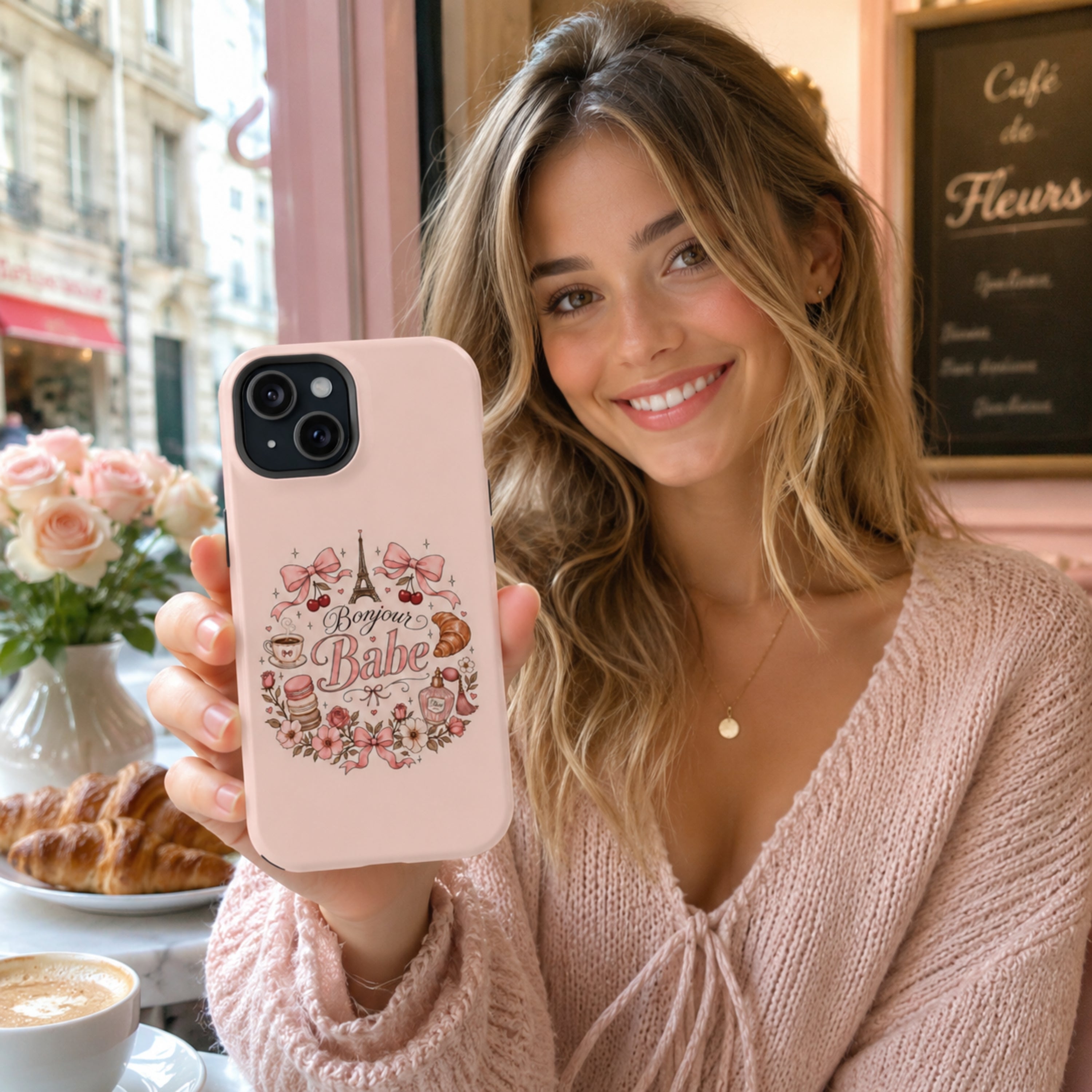 Bonjour Babe Tough iPhone Case