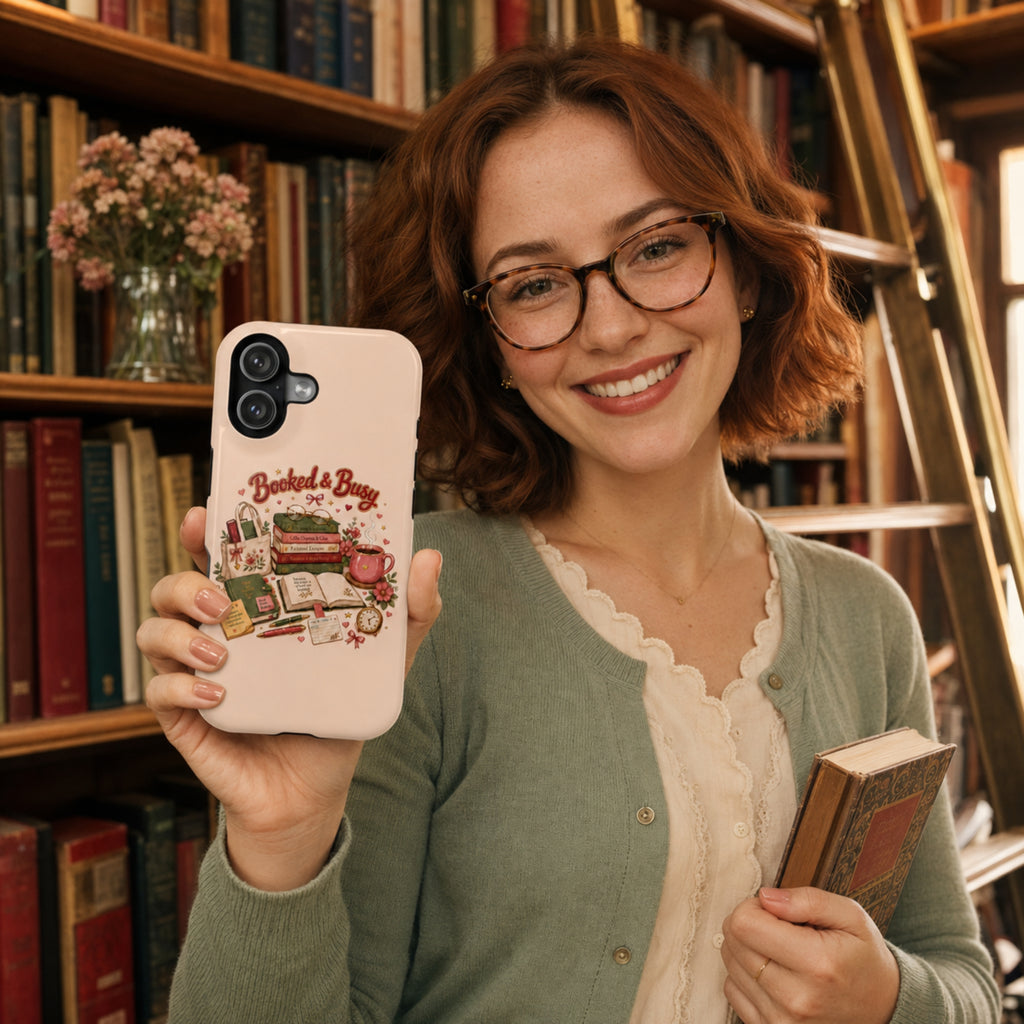Booked & Busy Tough iPhone Case