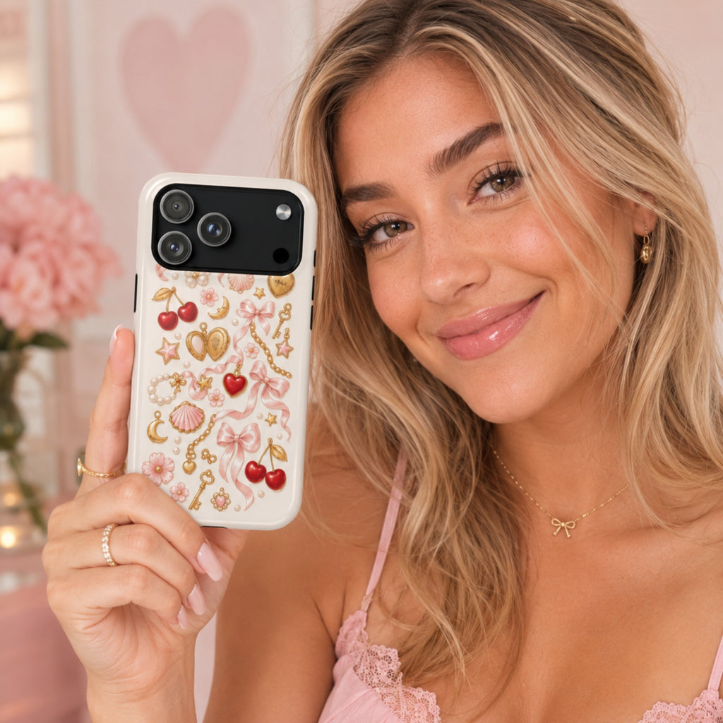 Cherry Charm Tough iPhone Case