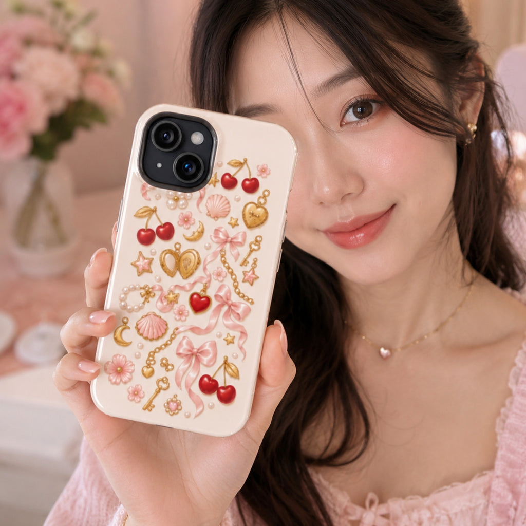 Cherry Charm Tough iPhone Case