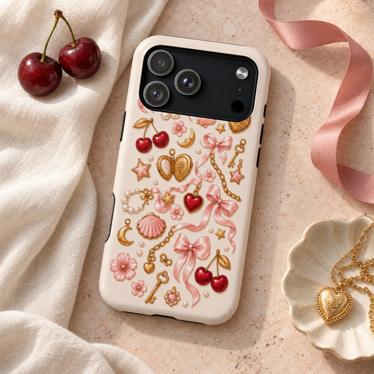 Cherry Charm Magnetic Protective Case
