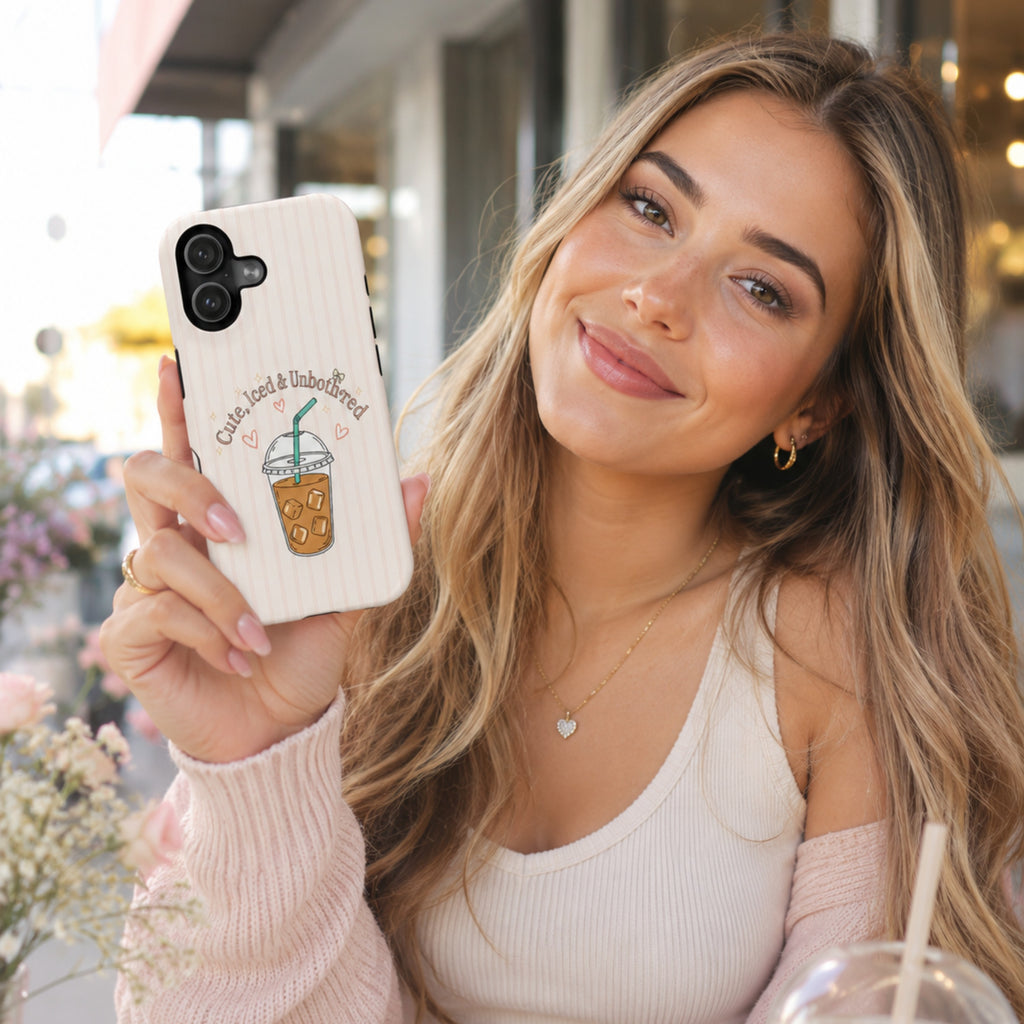 Cute Iced & Unbothered Tough iPhone Case