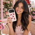 Vintage Cherry Pink Bow Tough iPhone Case