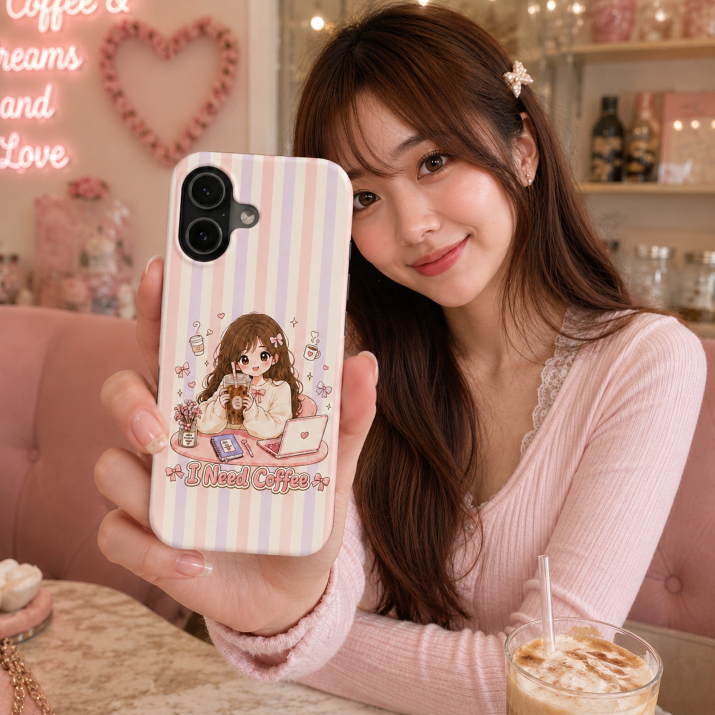 Anime I Need Coffee MagSafe iPhone Case