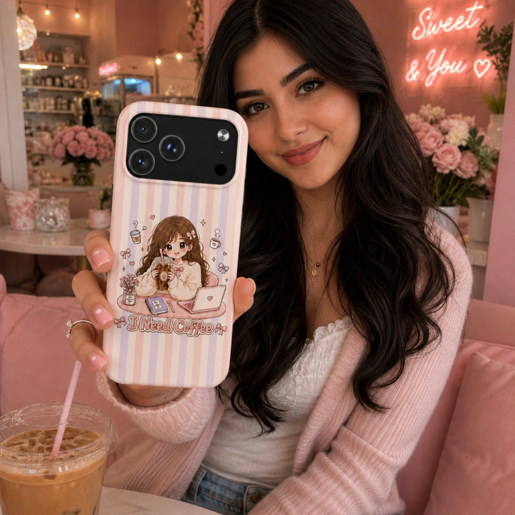 Anime I Need Coffee Tough iPhone Case