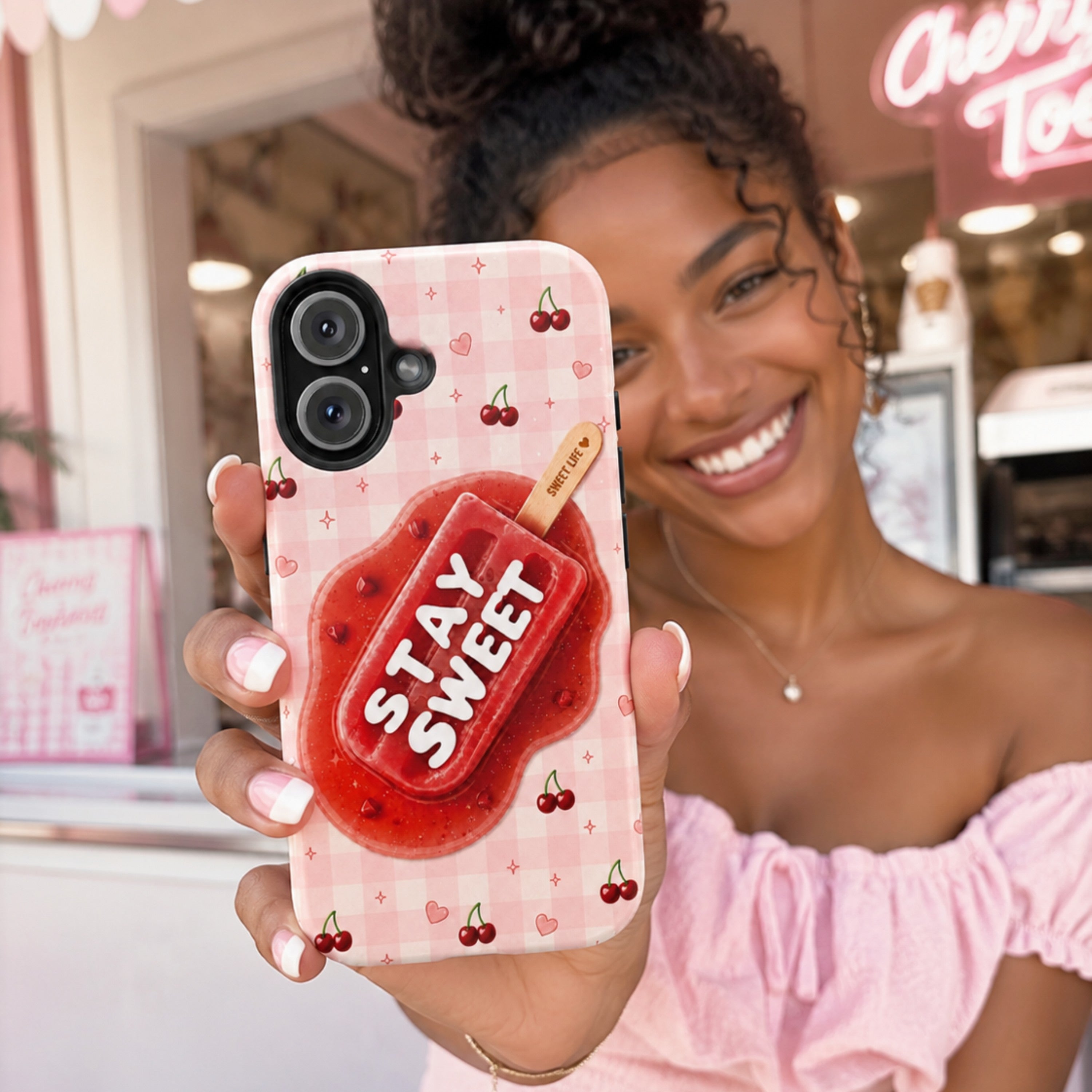 Stay Sweet Tough iPhone Case