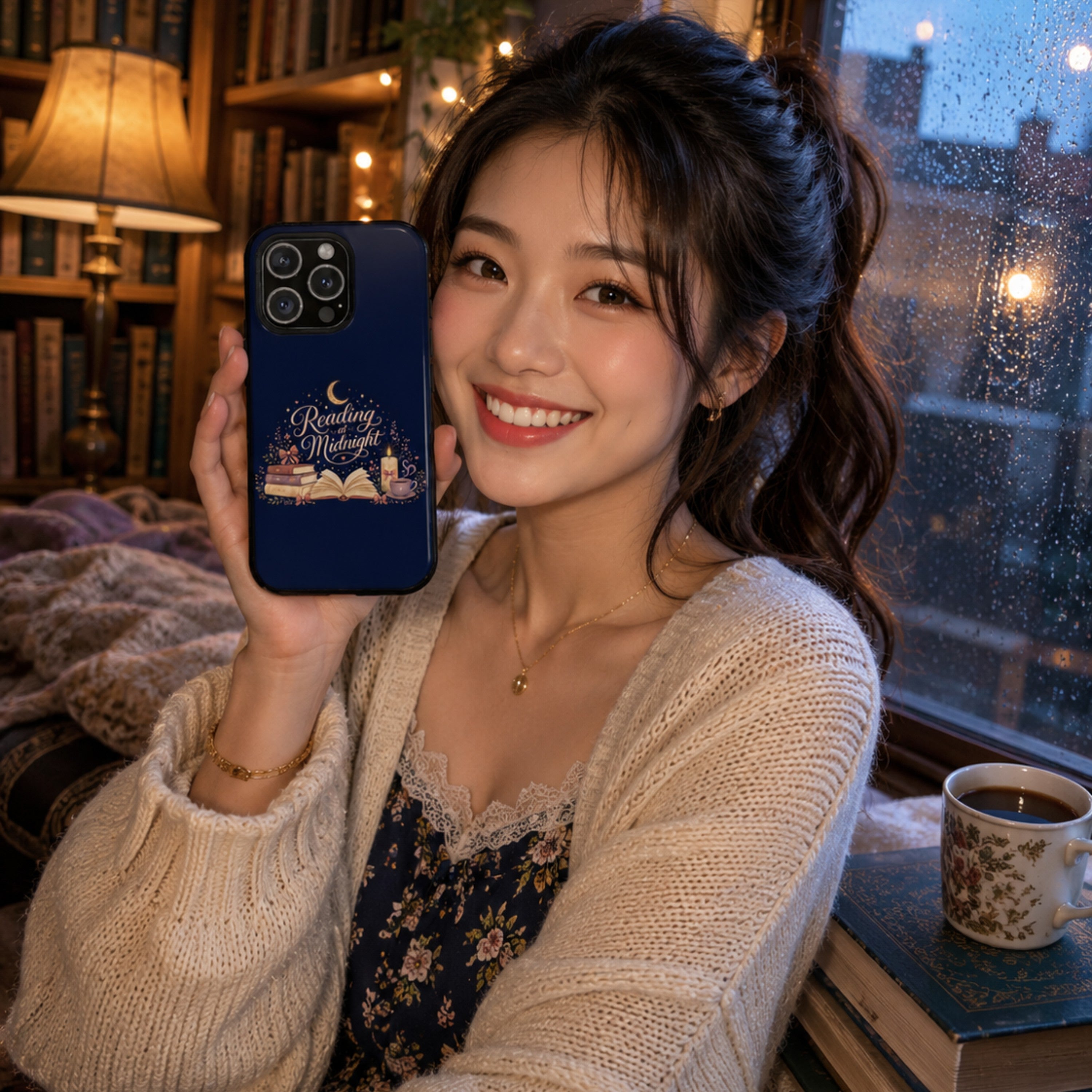 Reading at Midnight Tough iPhone Case
