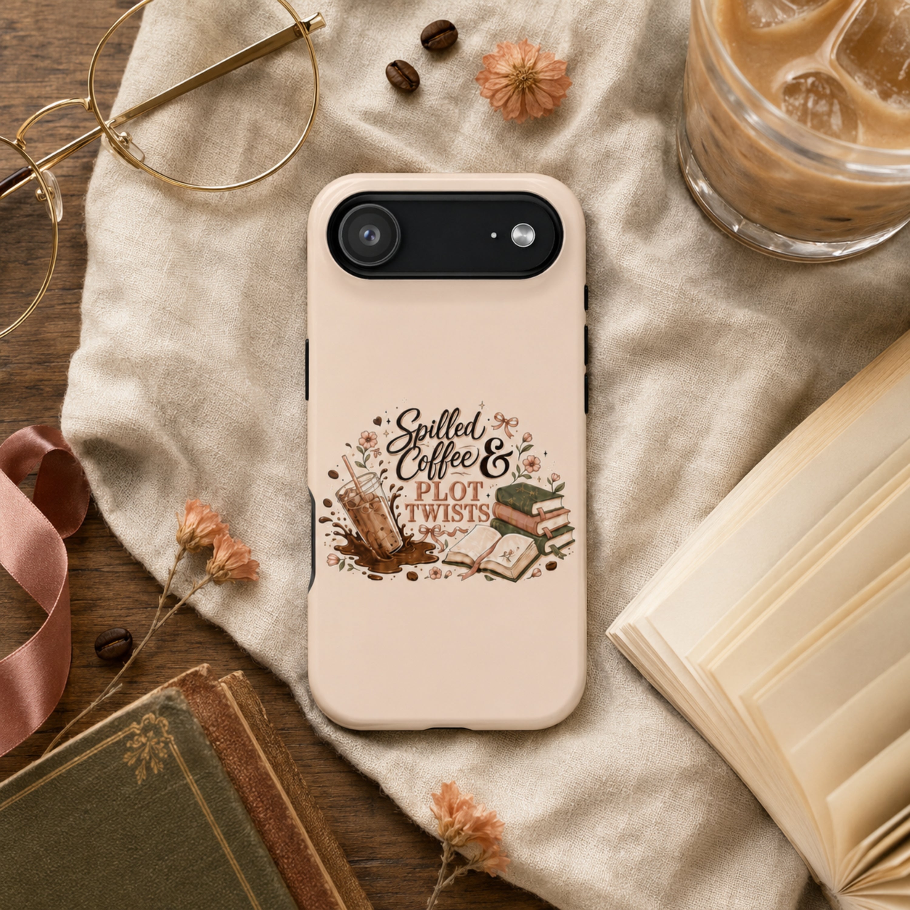 Spilled Coffee & Plot Twists Tough iPhone Case