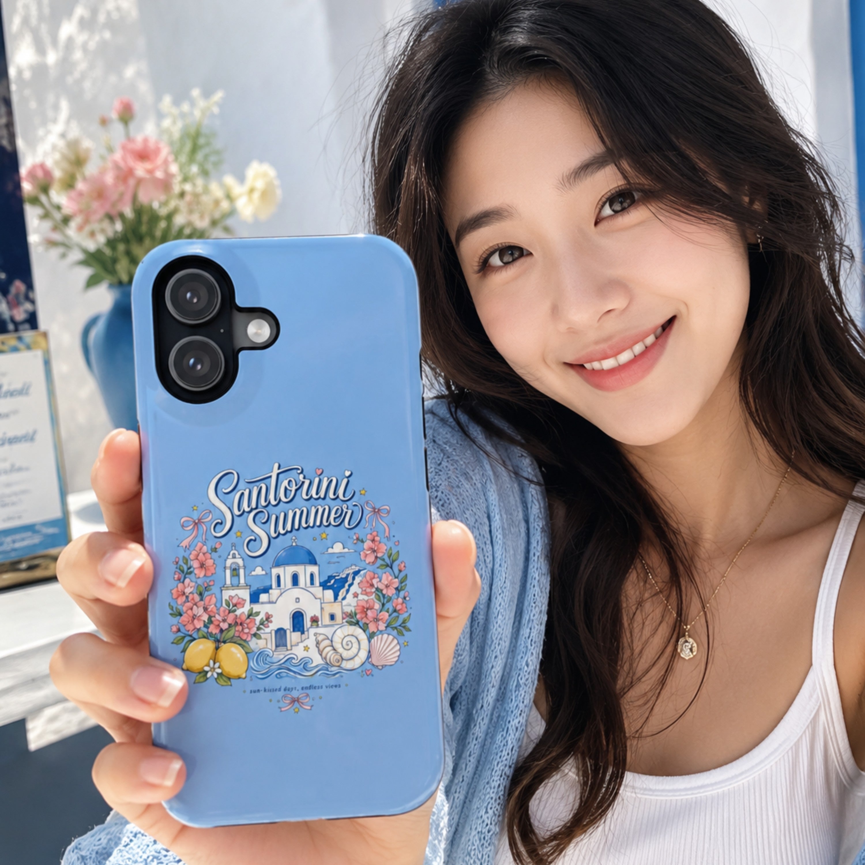 Santorini Summer Tough iPhone Case