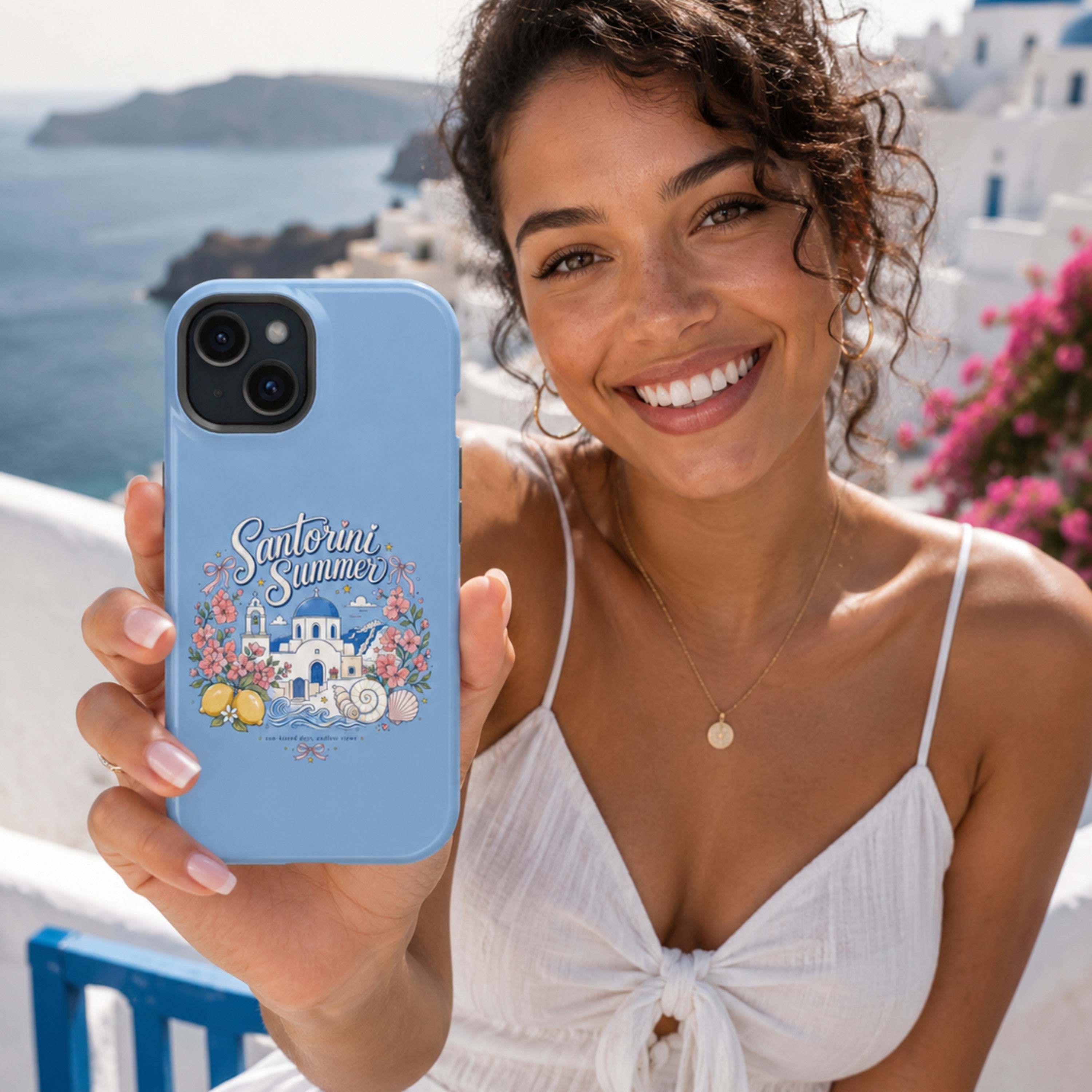 Santorini Summer Tough iPhone Case
