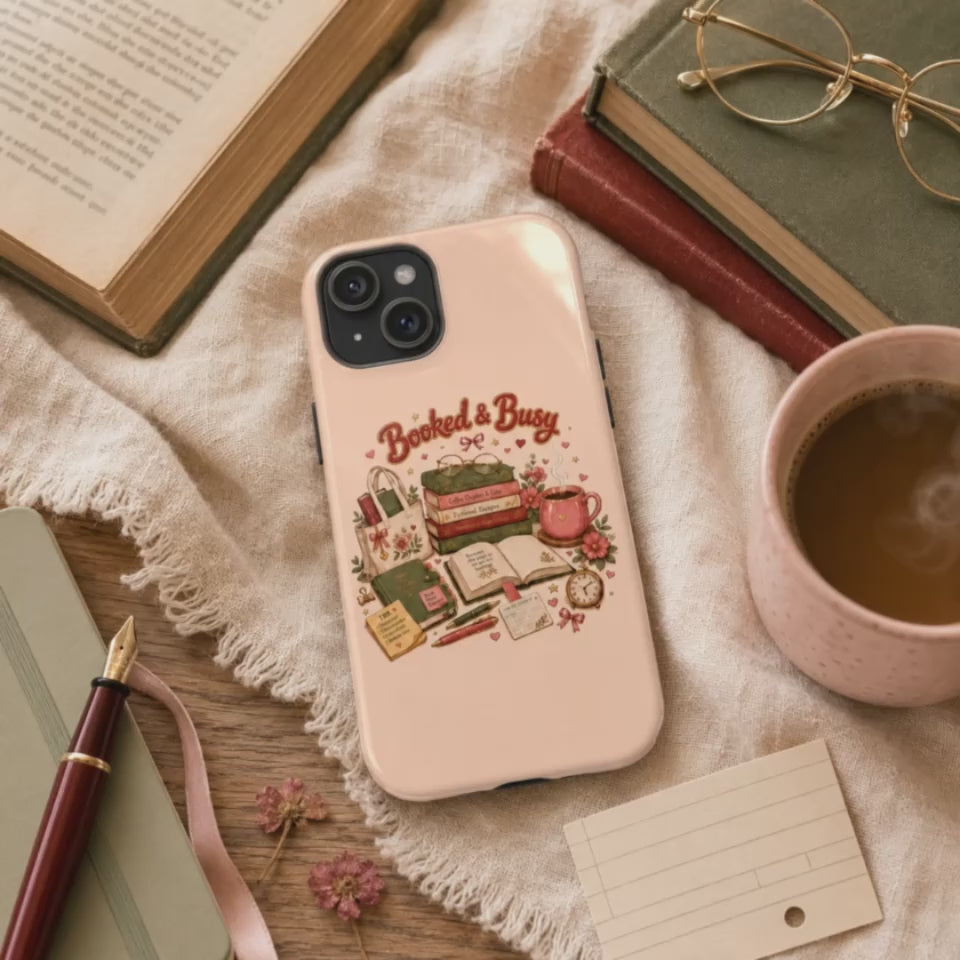 Booked & Busy Tough iPhone Case