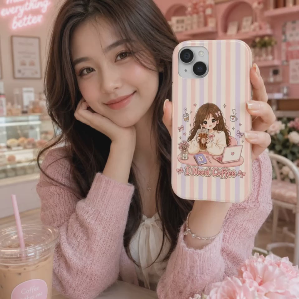 Anime I Need Coffee MagSafe iPhone Case
